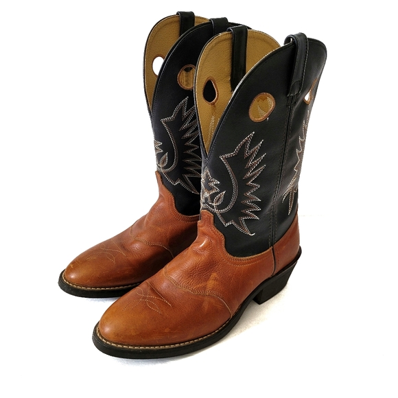 Quality Leather Oil & Chemical Resistant Work Western Cowboy Boots Size 10M - Picture 1 of 9